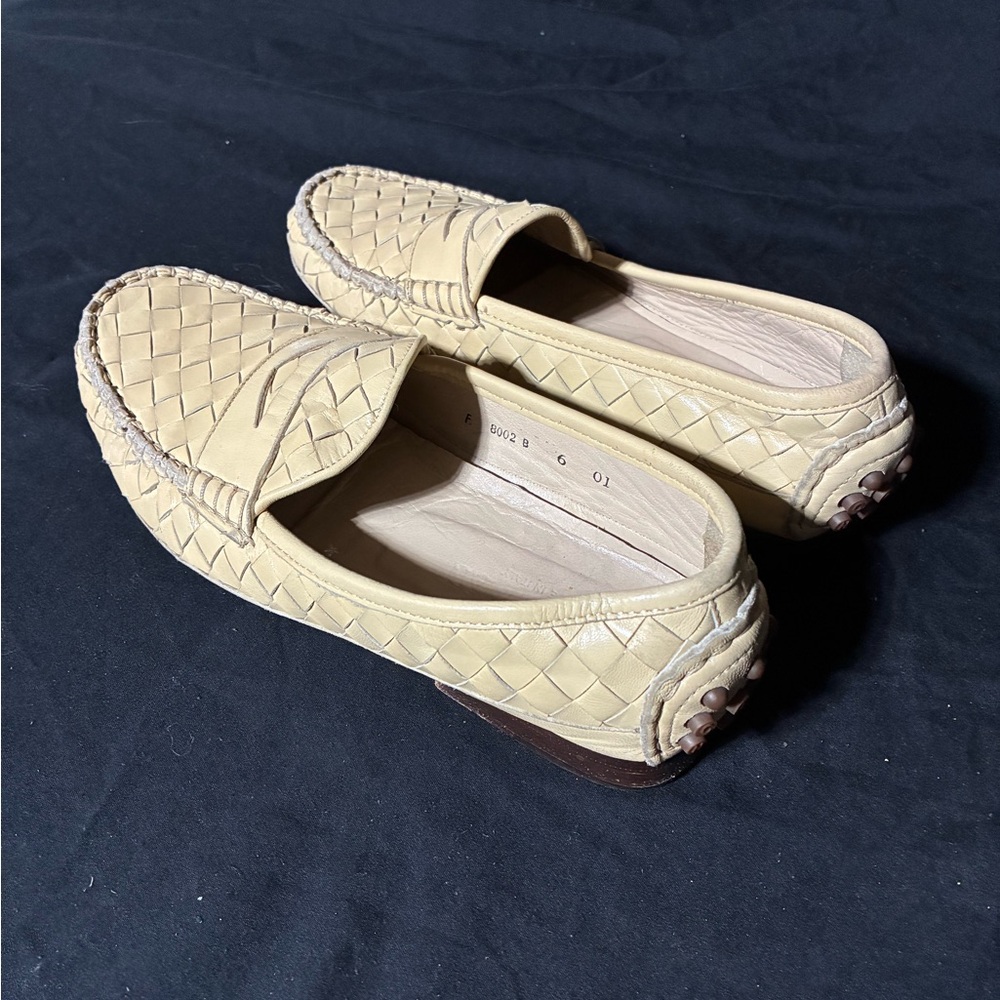 Cole Haan Beige Woven Loafers